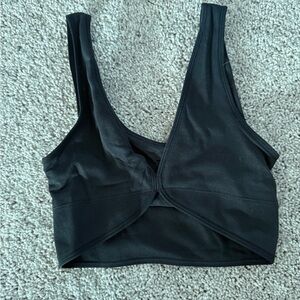 Gilly Hicks Black Cross-Front Sports Bra